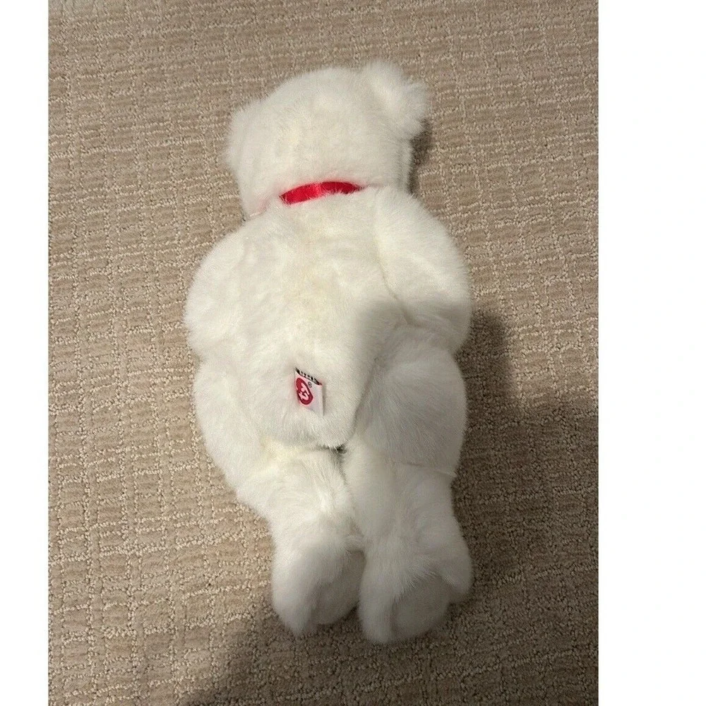 Ty Beanie Buddy Romeo Plush Bear Kids OS White Red Heart 1997 Vintage‎ Toy